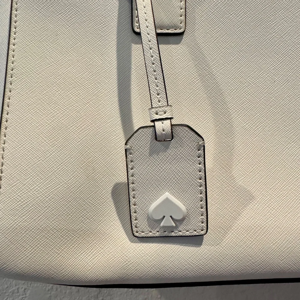 Kate Spade Cameron Monotone Medium Satchel‎ Optic White Like New Extra Strap